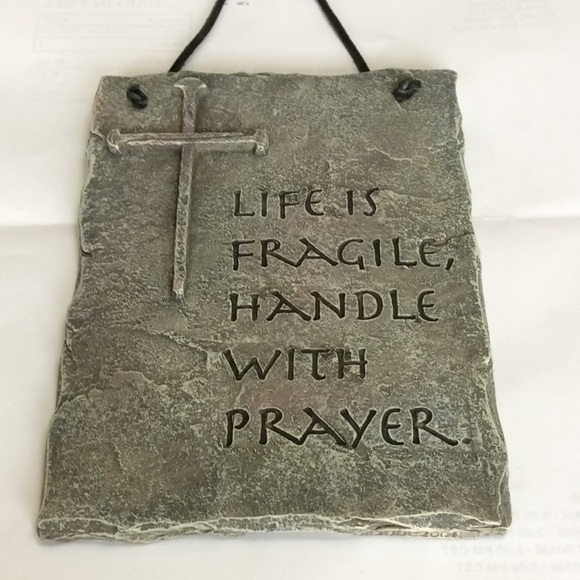 FINAL SALE PRICE “Life is Fragile, Handle With Prayer” Wall Art - Picture 1 of 4